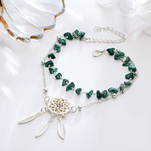 Bracelet de cheville Femme en Alliage argent plaque or - Ref 3102566