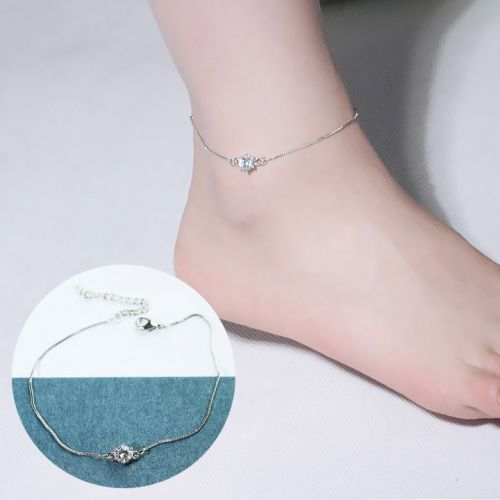 Bracelet de cheville Femme en Alliage argent plaque or - Ref 3102621