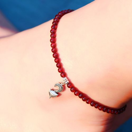 Bracelet de cheville Femme en Cristal naturel pierre semi-precieuse - Ref 3102624