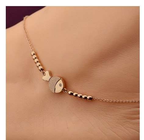 Bracelet de cheville Femme en Acier au titane - Ref 3102669