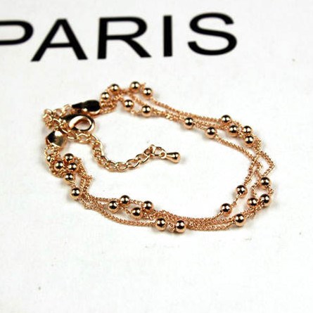 Bracelet de cheville Femme en Alliage argent plaque or - Ref 3102672
