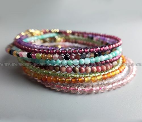 Bracelet de cheville en Cristal naturel pierre semi-precieuse - Ref 3102697