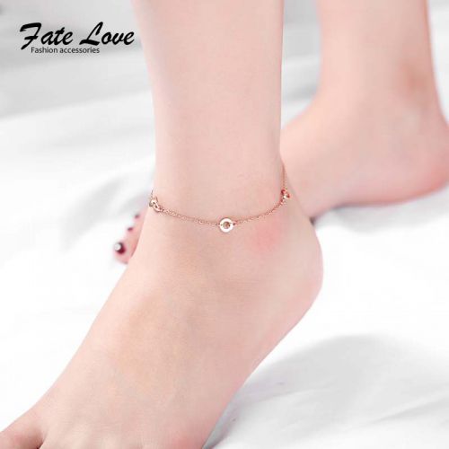 Bracelet de cheville Femme FATE LOVE en Acier au titane - Ref 3102777