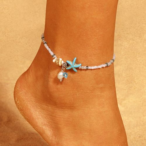 Bracelet de cheville Femme en Alliage argent plaque or - Ref 3102803