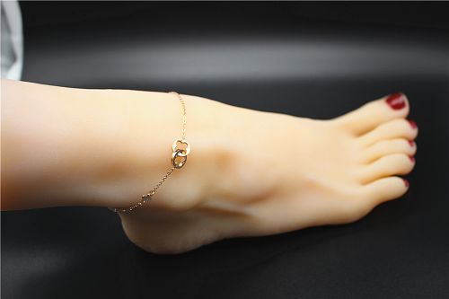 Bracelet de cheville Femme HAND MADE en Acier au titane - Ref 3102826