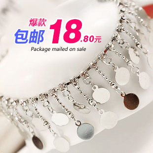Bracelet de cheville Femme WOW LUOJIA Bijoux DE MODE en Alliage argent plaque or - Ref 3102877