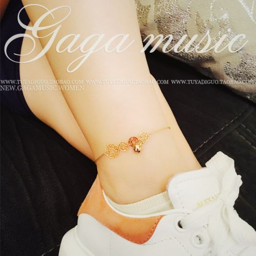 Bracelet de cheville Femme en Alliage argent plaque or - Ref 3102912