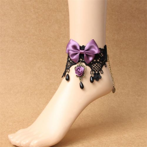 Bracelet de cheville Femme en Dentelle - Ref 3102936