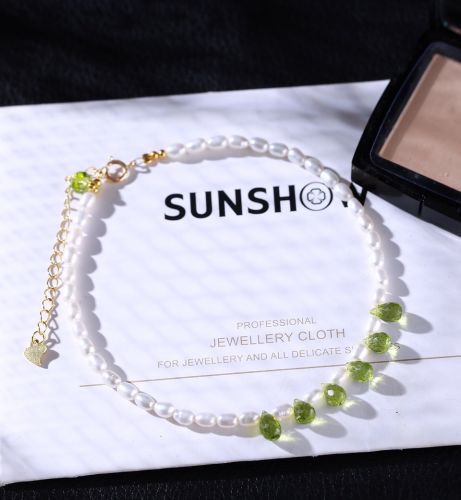 Bracelet de cheville Couple en Cristal naturel pierre semi-precieuse - Ref 3102966
