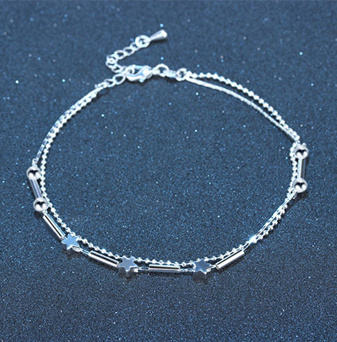 Bracelet de cheville en Alliage argent plaque or - Ref 3102989