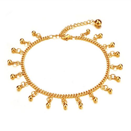 Bracelet de cheville Femme en Alliage argent plaque or - Ref 3103062