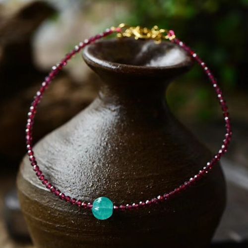 Bracelet de cheville en Cristal naturel pierre semi-precieuse - Ref 3103083