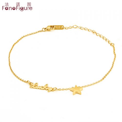 Bracelet de cheville Femme FANOFIGURE en Acier au titane - Ref 3103142