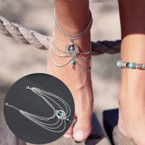 Bracelet de cheville Femme CIEL HAUT en Alliage argent plaque or - Ref 3103183