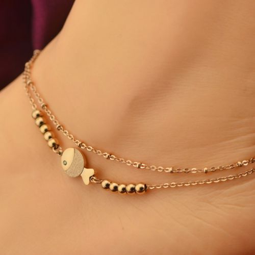 Bracelet de cheville Femme en Acier au titane - Ref 3103209