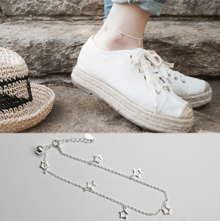 Bracelet de cheville Femme Argentée - Ref 3103218
