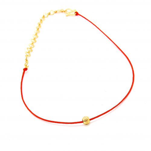 Bracelet de cheville Couple en Alliage argent plaque or - Ref 3103237