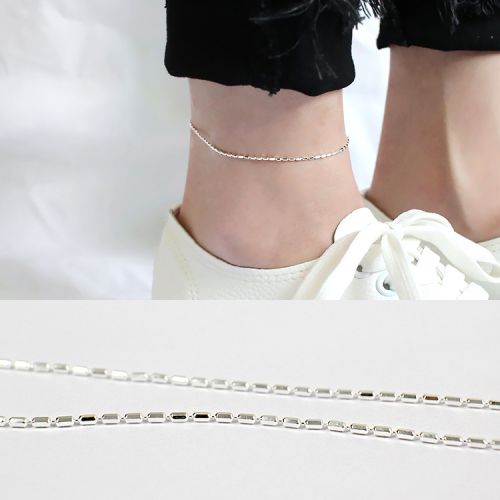 Bracelet de cheville Femme Argentée - Ref 3103319