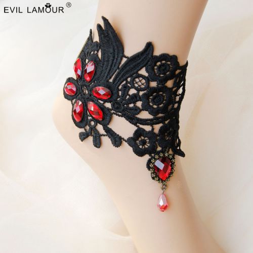 Bracelet de cheville Femme EVILLAMOUR en Dentelle - Ref 3103359