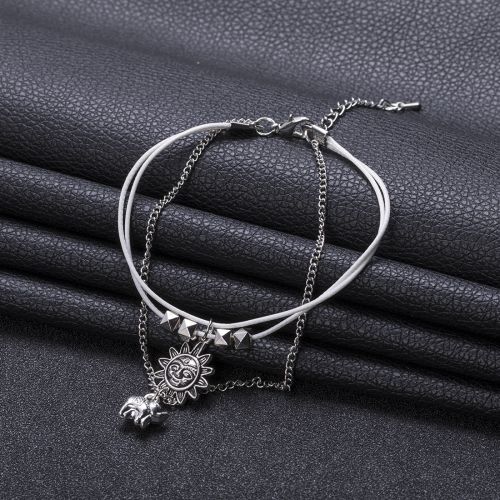 Bracelet de cheville en Alliage argent plaque or - Ref 3103360