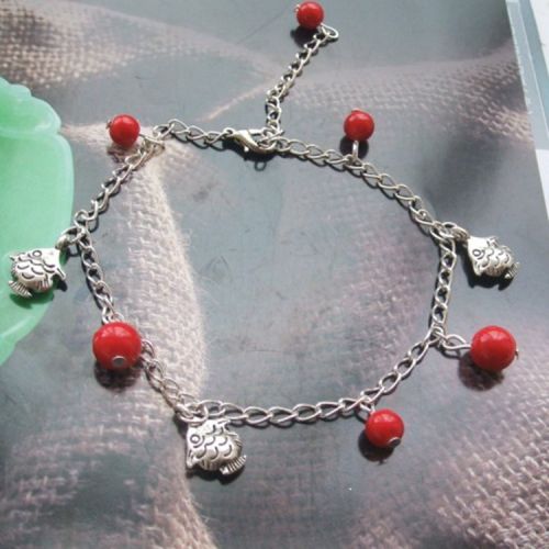 Bracelet de cheville Couple en Cristal naturel pierre semi-precieuse - Ref 3103423