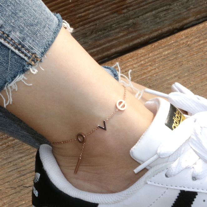 Bracelet de cheville Femme en Acier au titane - Ref 3103433