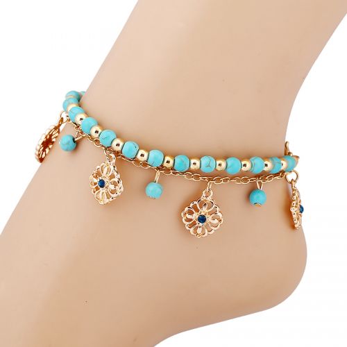 Bracelet de cheville Femme en Alliage argent plaque or - Ref 3103438