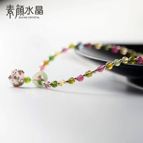 Bracelet de cheville Femme en Cristal naturel pierre semi-precieuse - Ref 3103467