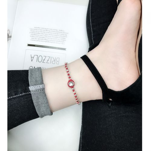 Bracelet de cheville Couple Argentée - Ref 3103552
