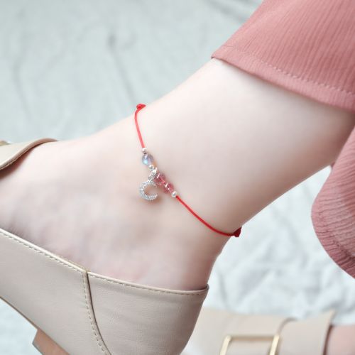 Bracelet de cheville Femme en Cristal naturel pierre semi-precieuse - Ref 3103554