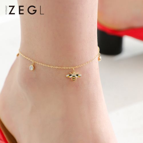 Bracelet de cheville Femme ZENGLIU en Alliage argent plaque or - Ref 3103598