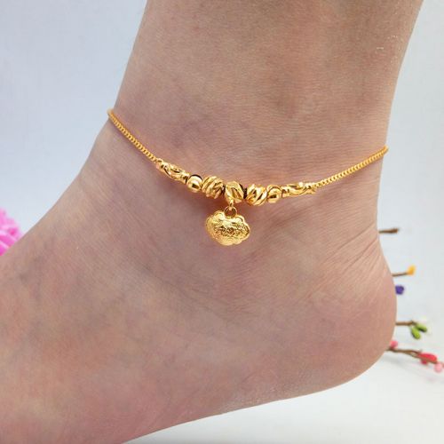 Bracelet de cheville Femme en Alliage argent plaque or - Ref 3103621