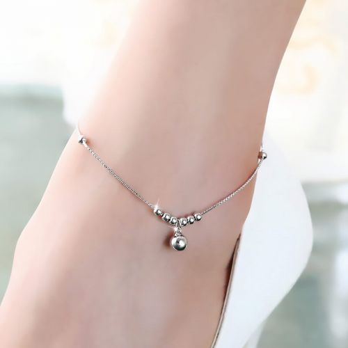 Bracelet de cheville Femme MESSIAH Argentée - Ref 3103672