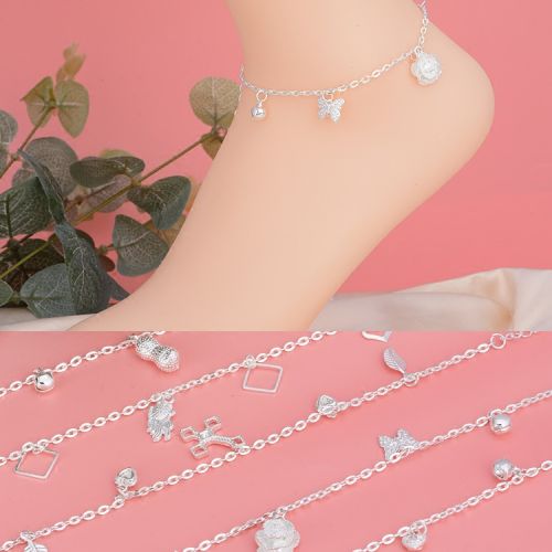 Bracelet de cheville Femme en Alliage argent plaque or - Ref 3103683