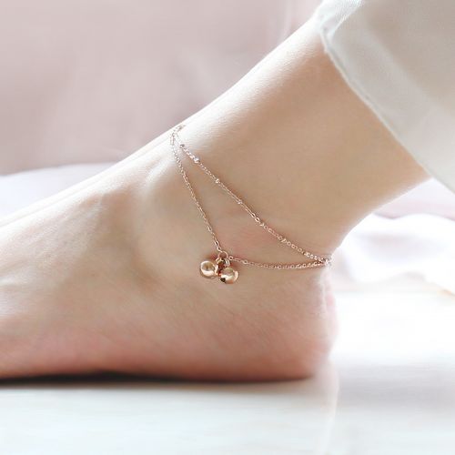 Bracelet de cheville Femme 9I en Alliage argent plaque or - Ref 3103693