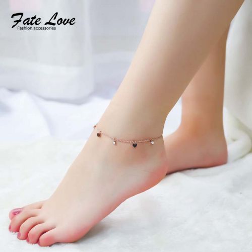 Bracelet de cheville Femme FATE LOVE en Acier au titane - Ref 3103801