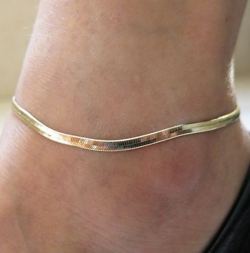 Bracelet de cheville Femme QINGWEN JEWELRY en Alliage argent plaque or - Ref 3103816