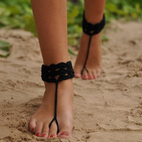 Bracelet de cheville Femme en Coton et lin - Ref 3103825
