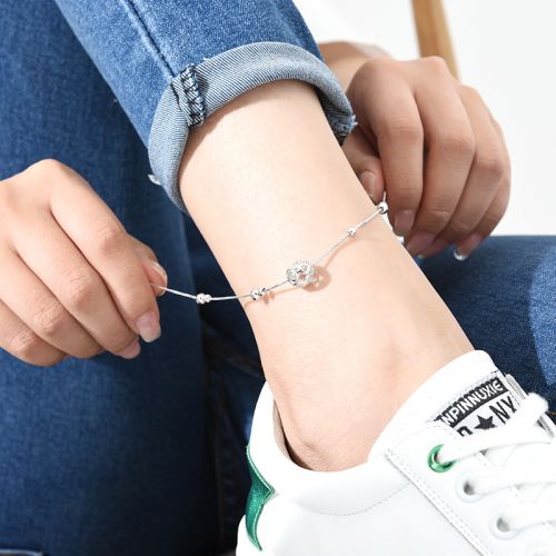 Bracelet de cheville Femme Argentée - Ref 3103868