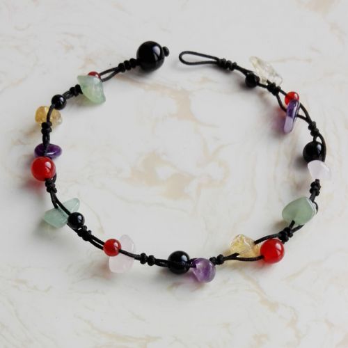 Bracelet de cheville Femme en Cristal naturel pierre semi-precieuse - Ref 3103990