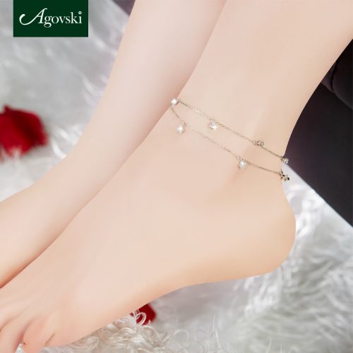 Bracelet de cheville Femme AGOVSKI Argentée - Ref 3104020