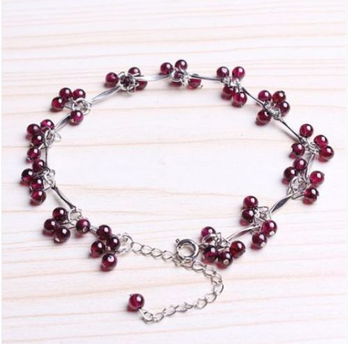Bracelet de cheville Femme en Cristal naturel pierre semi-precieuse - Ref 3104094