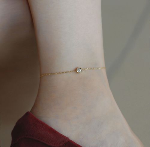 Bracelet de cheville Femme Argentée - Ref 3104214