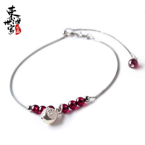 Bracelet de cheville Femme en Cristal naturel pierre semi-precieuse - Ref 3104254