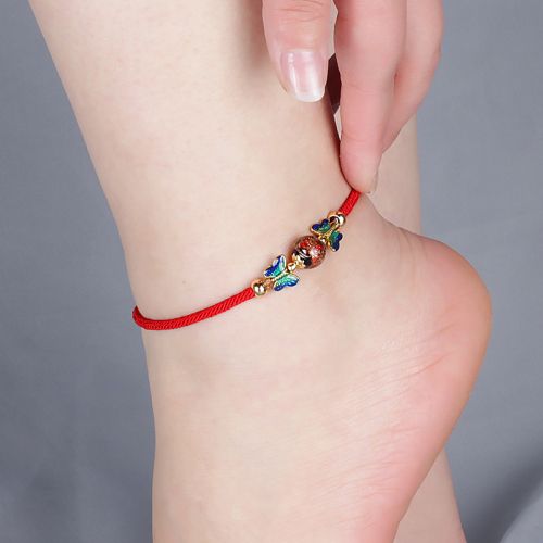 Bracelet de cheville Femme en Alliage argent plaque or - Ref 3104310