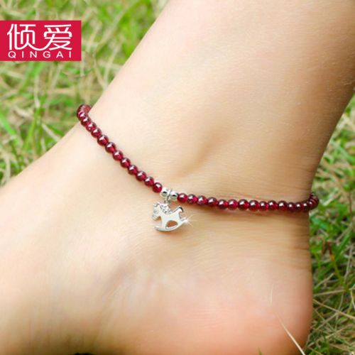 Bracelet de cheville Femme en Cristal naturel pierre semi-precieuse - Ref 3104382