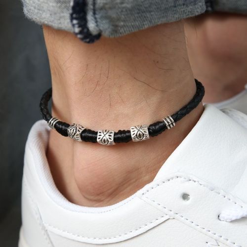 Bracelet de cheville Homme en Alliage argent plaque or - Ref 3104441