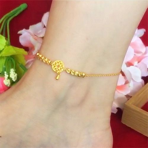 Bracelet de cheville Femme en Alliage argent plaque or - Ref 3104444