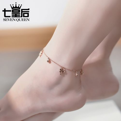 Bracelet de cheville Femme SEVEN REINE LES SEPT REINES en Acier au titane - Ref 3104507