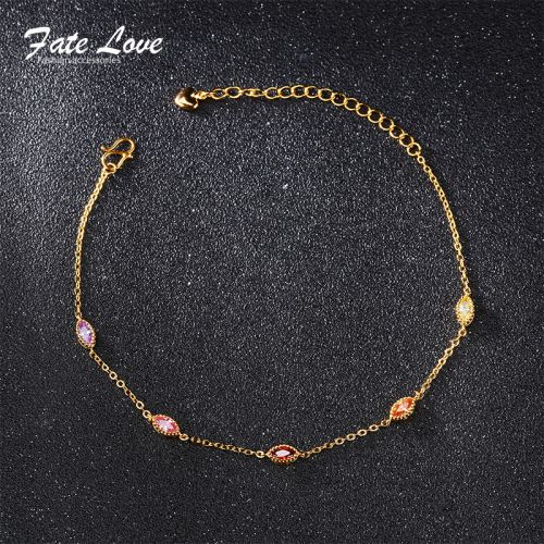 Bracelet de cheville Femme FATE LOVE en Acier au titane - Ref 3104561